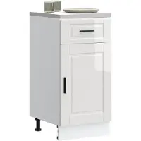 vidaXL Base da cucina Porto bianco lucido a base di legno