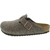 Birkenstock per donna. 860131 Zoccoli in Pelle Boston (Vestibilità Regolare) marrone (38), Basso, Nessuno, Casual