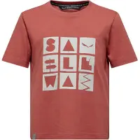 Salewa Kid's Graphic T-Shirt T-shirt Bambini (152, rosso)
