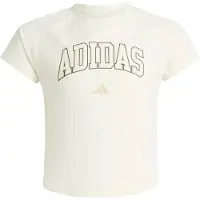 Adidas Girl's Sport Seasonals Collegiate Typography Tee T-shirt Bambini (164, bianco)