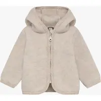 Huttelihut Baby's Jacket Bear Ears Wool Fleece Giacca di merino Bambini (98, beige)