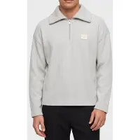 Calvin Klein Ls Brushed Rib Quarter Zip Chalk Taglia: M | Maglioni a maglia Outlet | Uomo