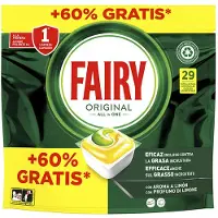 Fairy All In 1 Detersivo per piatti al limone 29 capsule — Capsule per lavastoviglie