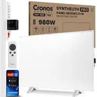 Big5 Riscaldatore a infrarossi Cronos Synthelith Pro CRP-980TWP 980W con WiFi e telecomando, bianco