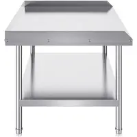 OEM Piano di lavoro in acciaio, dimensioni 30 x 48 x 26 cm, robusto, ideale per cucine professionali, con schienale su tre lati, regolabile in altezza, adatto per ristoranti, abitazioni e hotel.