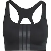 Adidas Women's Optime 3-Stripes MS Bra Reggiseno sportivo Donna (XS, nero)