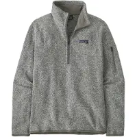 Patagonia - Pile caldo e confortevole - W's Better Sweater 1/4 Zip Birch White per Donne in Poliestere Riciclato - Taglia S - Grigio
