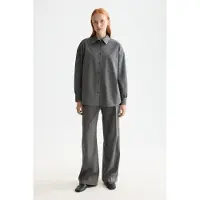 Scotch & Soda Girlfriend Herringbone Shirt Grey Black Herringbone Taglia: 42 | Magliette intime Outlet | Donna | Nero