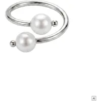 Purelei Anello 'Pearl Muse' argento / bianco perla