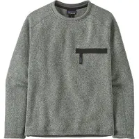 Patagonia Better Sweater Crewneck Pullover in pile Uomo (L, grigio)