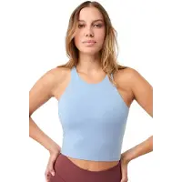 Mandala Women's Cross Top Top Donna (M, blu)
