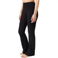 Mandala Women's Flared & Ribbed Pants Pantaloni da allenamento Donna (XL, nero)