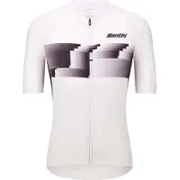 Santini Verve S/S Jersey Maglietta da ciclismo Uomo (XXL, bianco)