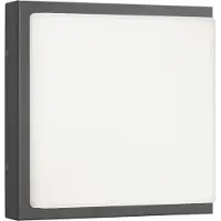 LCD Applique da esterno Ernest, grafite, 25 x 25 cm, E27, acciaio inox