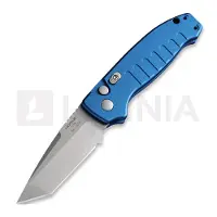 Hogue Coltello pieghevole Auto Ballista Button Lock, Tanto, blu