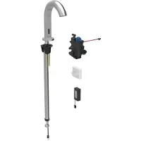 Geberit Robinetterie de lavabo Piave, saillie 167mm, avec mitigeur thermostatique, alimentation par pile, pour boîtier de fonction encastré, 116.188.SN.1, 116.188.SN.1