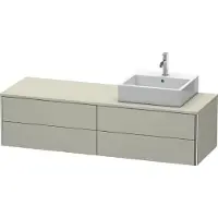 Duravit XSquare Meuble sous-vasque sur console suspendu, 4 tiroirs, vasque à droite, 1600x400x548mm, XS4914R6060, XS4914R6060