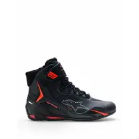 Alpinestars Scarpe Faster-4 Drystar Black Rio Red Red Fluo