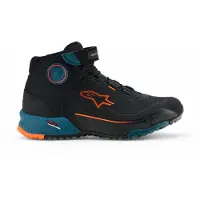Alpinestars Scarpe Da Moto CR-X Drystar Black Petrol Orange Fluo