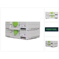 Festool Systainer Set 2x SYS3 M 112 ( 2x 204840 ) 7,7 litri 396x296x112mm Valigia portautensili collegabile