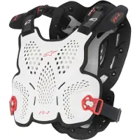 Alpinestars Protezione Torace A-1 Roost Guard White Black Red, Taglia: M/L