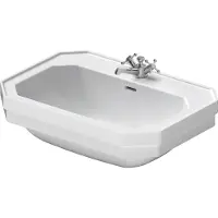 Duravit 1930 lavabo, 70x50cm, avec trop-plein, 1 trou de robinetterie percé, 2 trous de robinetterie prépercés, 0438700000, 0438700000
