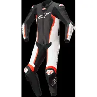 Alpinestars Tuta In Pelle Missile V2 1 Pezzo Black White Red Fluo, Taglia: 54