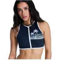 Roxy Women's The Retro Essentials Crop Top Parte superiore bikini Donna (XL, nero)