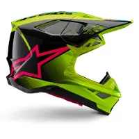 Alpinestars Casco Supertech M10 Unite ECE 22.06 Yellow Fluo Black Diva Pink Gl, Taglia: XXL