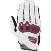 Alpinestars Guanti Chrome Off White Burgundy, Taglia: XL