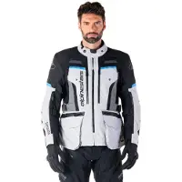 Alpinestars Giacca Bogotá Pro Drystar Ice Gray Black Cyan, Taglia: XL