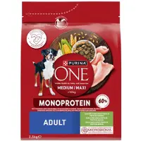 Purina Cibo ONE MED/MAX monoproteico per tacchini adulti, 2,5 kg