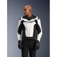 Alpinestars Giacca In Pelle GP Force V2 White Black, Taglia: 50