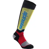 Alpinestars Calzini MX Plus Black Red Light Blue