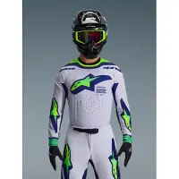 Alpinestars Maglia Supertech Vista 2026 Light Gray Yellow Fluo Blue, Taglia: XL
