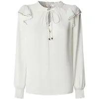 Pepe Jeans per donna. PL3051286 camicetta bianca Miriam (L), Bianco, Casual, Poliestere, Manica lunga