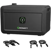 Growatt Accumulo per centrale elettrica da balcone Powerness, 2048Wh NOAH 2000 con potenza d'ingresso FV 1800W IP66 per centrale elettrica da balcone (0% IVA)