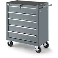 HBM carrello porta attrezzi 5 cassetti, 62 cm, grigio