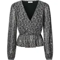 Pepe Jeans per donna. PL3051290 Camicetta nera Lethe (M), Nero, Casual, Poliestere, Manica lunga