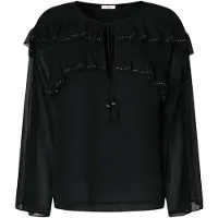 Pepe Jeans per donna. PL3051294 camicetta nera Lizandra (M), Nero, Casual, Poliestere, Manica lunga
