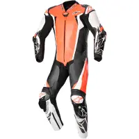Alpinestars Tuta In Pelle Racing Absolute V2 1 Pezzo Red Fluo White Black, Taglia: 56