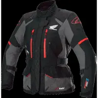 Alpinestars Giacca Stella Honda Andes V3 Drystar Black Tar Gray Bright Red, Taglia: M