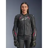Alpinestars Giacca In Pelle Stella Dusk Black Diva Pink White, Taglia: 46