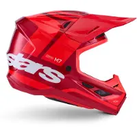 Alpinestars Casco S-M7 Core ECE 22.06 Red Glossy, Taglia: XS