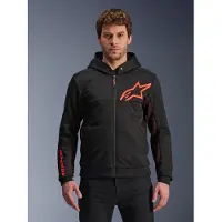 Alpinestars Felpa Chrome Air Sport Black Red Fluo, Taglia: XL