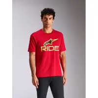 Alpinestars Maglietta Ride 4.0 CSF Red Hi Vis Yellow Black, Taglia: XXL