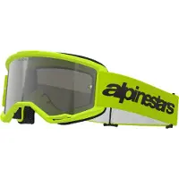 Alpinestars Maschere Vision 3 Wordmark Yellow Fluo Mirror Silver, Taglia: One Size