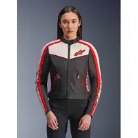 Alpinestars Giacca Stella T-Dyno Resistente All'Acqua Black Ecru Bright Red, Taglia: M
