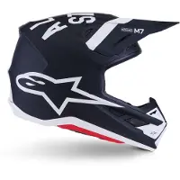 Alpinestars Casco S-M7 Dasher ECE 22.06 Black White Matt, Taglia: XS