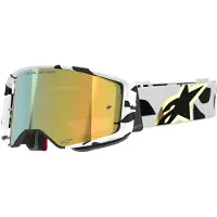 Alpinestars Maschere Supertech Corp Absolute Vision White Gold Mirror Gold, Taglia: One Size